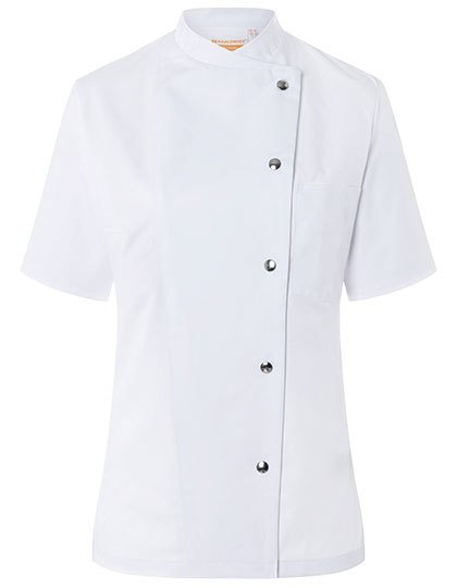 Veste de Cuisine Femme Blanche Manches Courtes Pressions KARLOWSKY | Tenues Pro