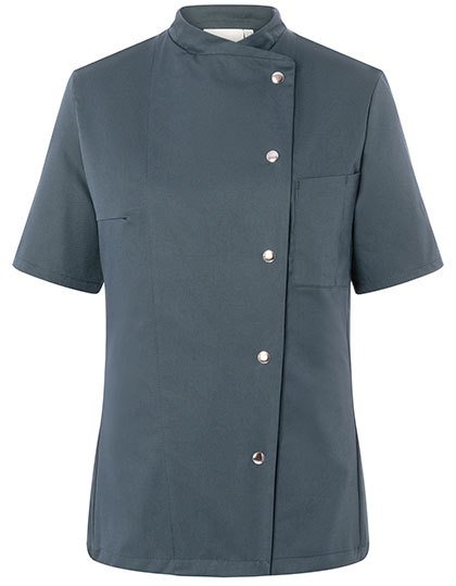 Veste de Cuisine Femme Grise Manches Courtes Pressions KARLOWSKY | Tenues Pro