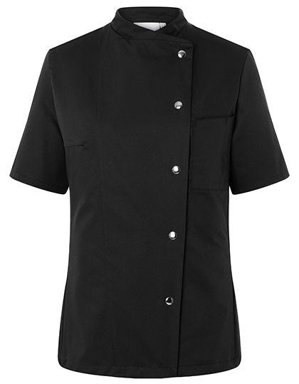 Veste de Cuisine Femme Noire Manches Courtes Pressions KARLOWSKY | Tenues Pro