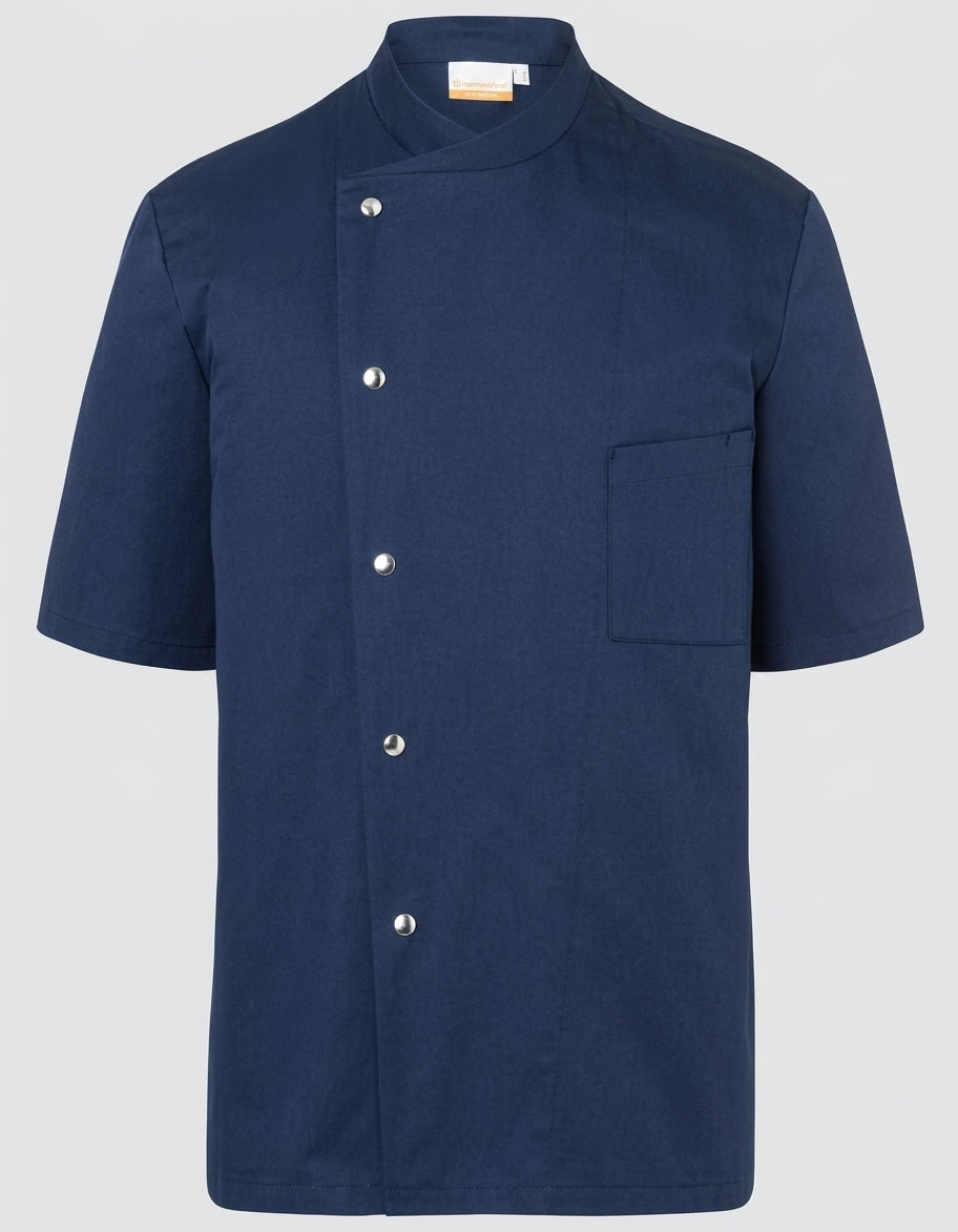 Veste de Cuisine Homme Manches Courtes Pressions Marine KARLOWSKY | Tenues Pro