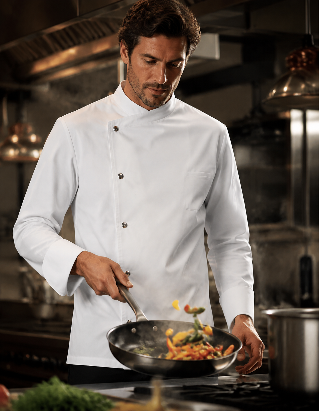Veste de Cuisine Homme Manches Longues Pressions KARLOWSKY | Tenues Pro