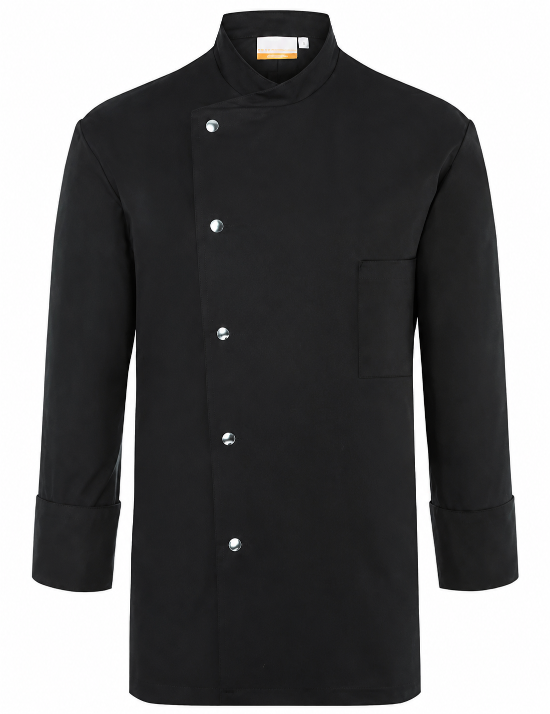 Veste de Cuisine Homme Noire Manches Longues Pressions KARLOWSKY | Tenues Pro