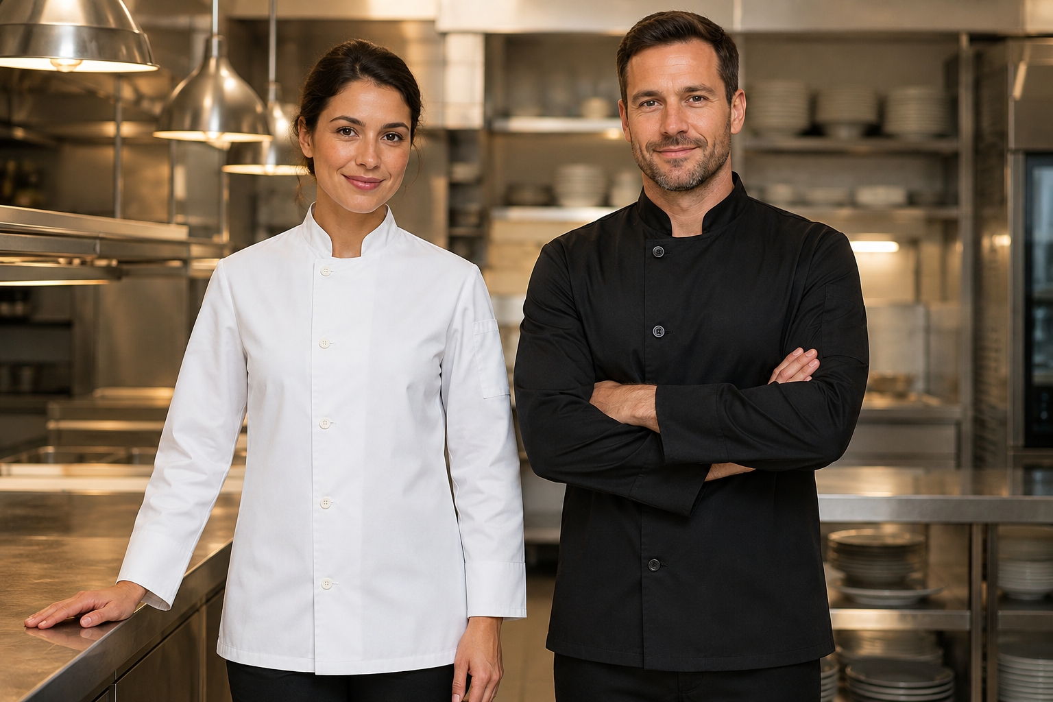 Veste de Cuisine Unisexe Manches Longues Boutons PREMIER | Tenues Pro